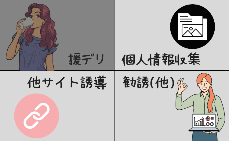 個人情報収集・他サイト誘導・その他勧誘業者