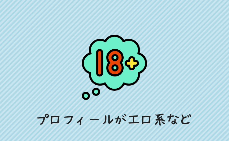 プロフィールがエロ系など