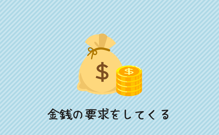 金銭の要求をしてくる