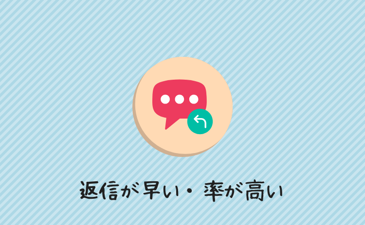 返信が早い・返信率が高い